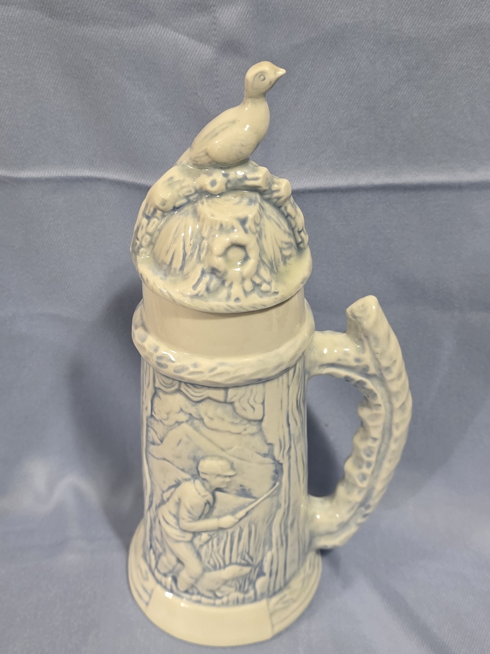 Vintage Hand-Painted Ceramic Hunting & Wildlife Beer Stein (0.5 Liter)